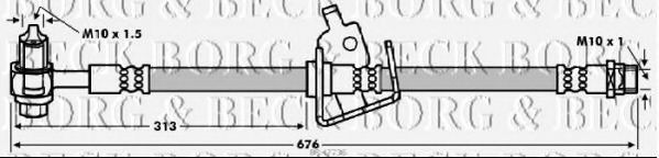 Тормозной шланг BORG & BECK BBH7736