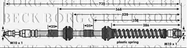 Тормозной шланг BORG & BECK BBH7914
