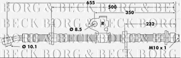 Тормозной шланг BORG & BECK BBH6199