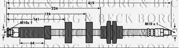 Тормозной шланг BORG & BECK BBH6646