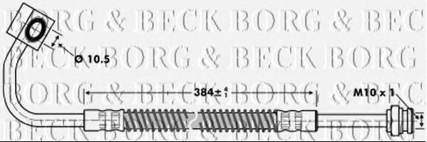 Тормозной шланг BORG & BECK BBH6732