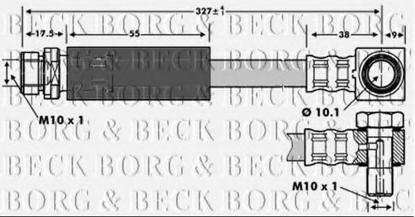Тормозной шланг BORG & BECK BBH6737