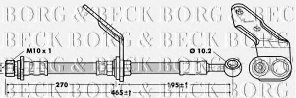 Тормозной шланг BORG & BECK BBH6742