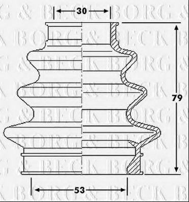 Пыльник, приводной вал BORG & BECK BCB6208