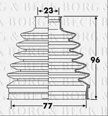 Пыльник, приводной вал BORG & BECK BCB6247