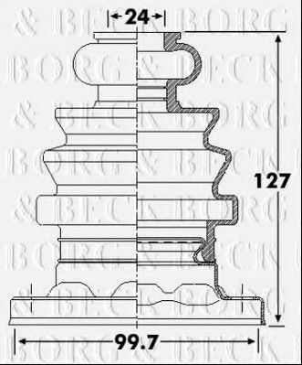 Пыльник, приводной вал BORG & BECK BCB6258