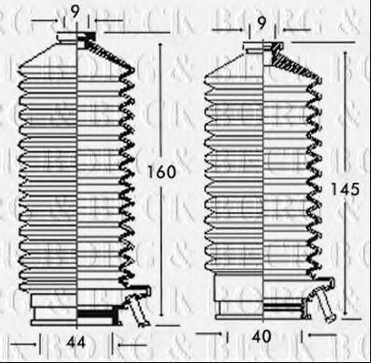 Пыльник, рулевое управление BORG & BECK BSG3135