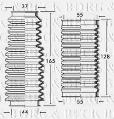 Пыльник, рулевое управление BORG & BECK BSG3159