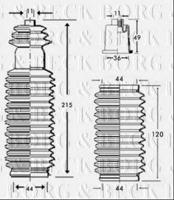 Пыльник, рулевое управление BORG & BECK BSG3202