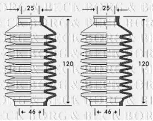 Пыльник, рулевое управление BORG & BECK BSG3261