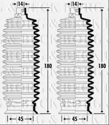 Пыльник, рулевое управление BORG & BECK BSG3326