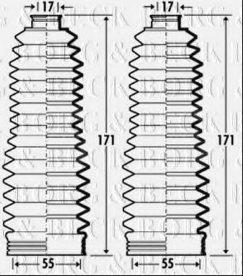 Пыльник, рулевое управление BORG & BECK BSG3371