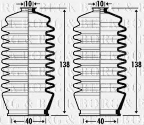 Пыльник, рулевое управление BORG & BECK BSG3377
