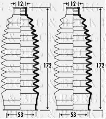 Пыльник, рулевое управление BORG & BECK BSG3378