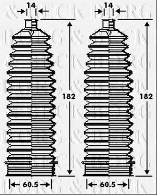 Пыльник, рулевое управление BORG & BECK BSG3386