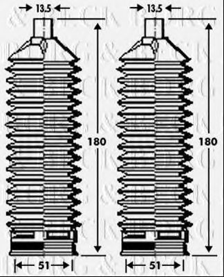 Пыльник, рулевое управление BORG & BECK BSG3388