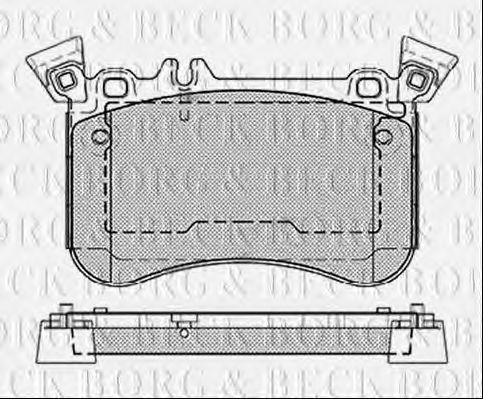 Комплект тормозных колодок, дисковый тормоз BORG & BECK BBP2467