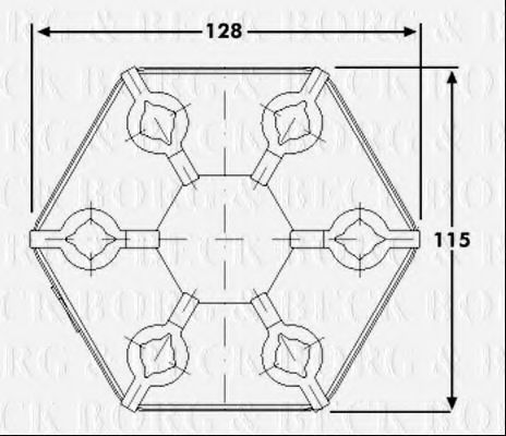 Шарнир, продольный вал BORG & BECK BDC105
