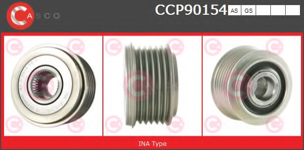 Ременный шкив, генератор CASCO CCP90154AS
