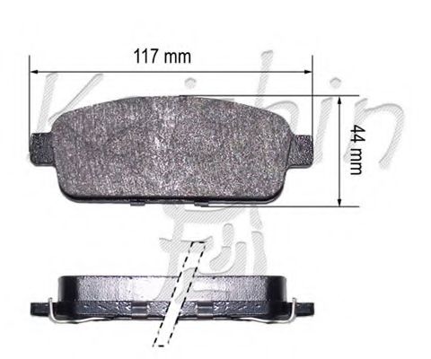 Комплект тормозных колодок, дисковый тормоз KAISHIN D10179