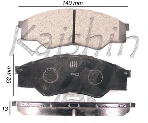 Комплект тормозных колодок, дисковый тормоз KAISHIN D2275