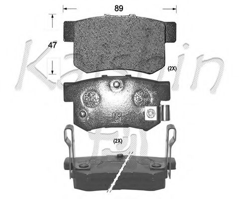 Комплект тормозных колодок, дисковый тормоз KAISHIN FK5056