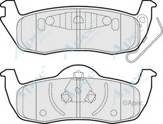 Комплект тормозных колодок, дисковый тормоз APEC braking PAD1472