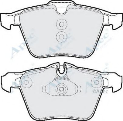 Комплект тормозных колодок, дисковый тормоз APEC braking PAD1595