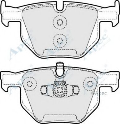 Комплект тормозных колодок, дисковый тормоз APEC braking PAD1611