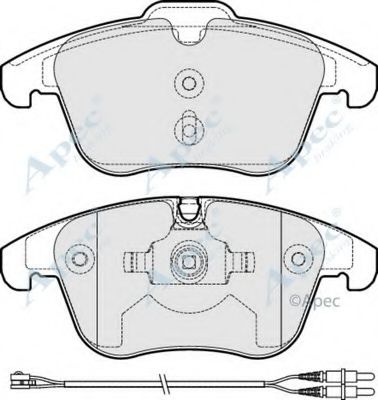 Комплект тормозных колодок, дисковый тормоз APEC braking PAD1668