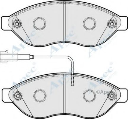 Комплект тормозных колодок, дисковый тормоз APEC braking PAD1858