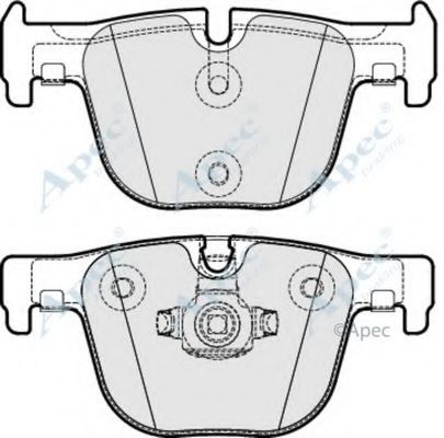 Комплект тормозных колодок, дисковый тормоз APEC braking PAD1884