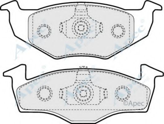 Комплект тормозных колодок, дисковый тормоз APEC braking PAD911