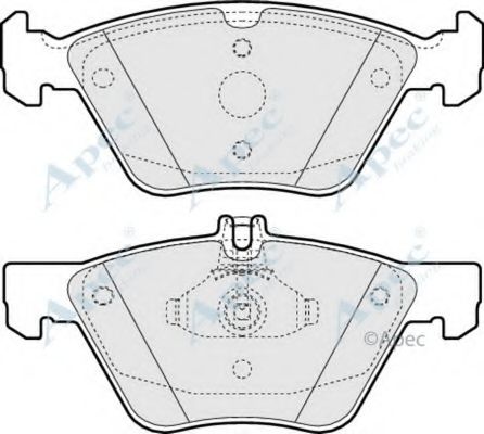 Комплект тормозных колодок, дисковый тормоз APEC braking PAD1393