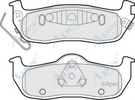 Комплект тормозных колодок, дисковый тормоз APEC braking PAD1492