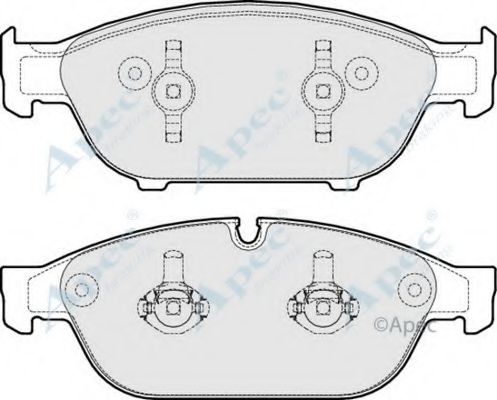 Комплект тормозных колодок, дисковый тормоз APEC braking PAD1810