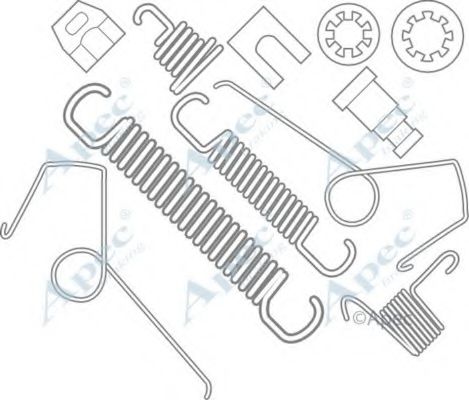 Комплектующие, тормозная колодка APEC braking KIT882