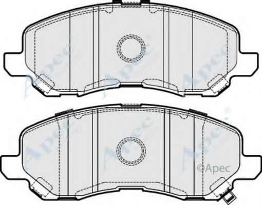 Комплект тормозных колодок, дисковый тормоз APEC braking PAD1918