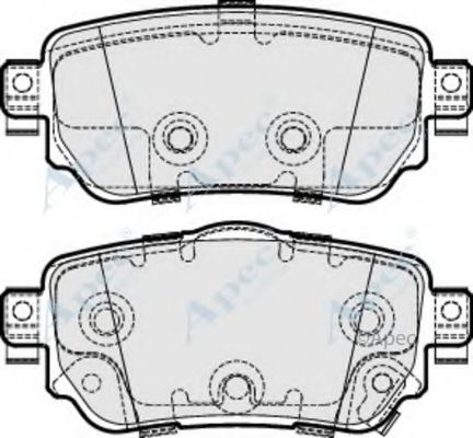 Комплект тормозных колодок, дисковый тормоз APEC braking PAD2013