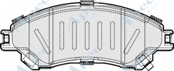 Комплект тормозных колодок, дисковый тормоз APEC braking PAD2026