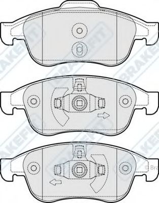 Комплект тормозных колодок, дисковый тормоз APEC braking PD3250