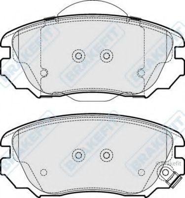 Комплект тормозных колодок, дисковый тормоз APEC braking PD3257