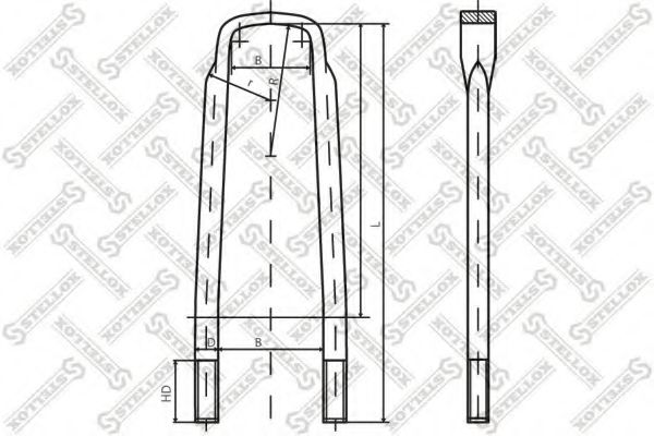 Стремянка рессоры STELLOX 84-64395-SX