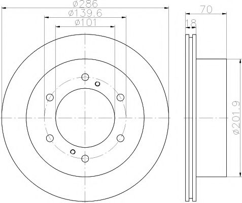 Тормозной диск HELLA PAGID 8DD 355 116-321