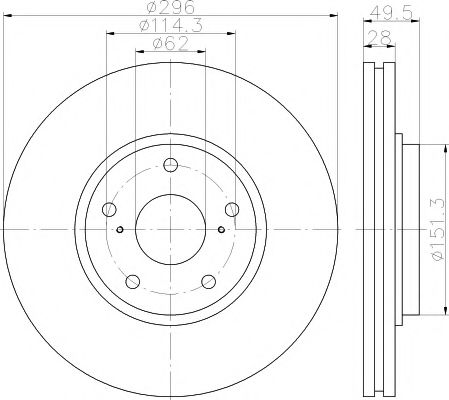 Тормозной диск HELLA PAGID 8DD 355 117-451