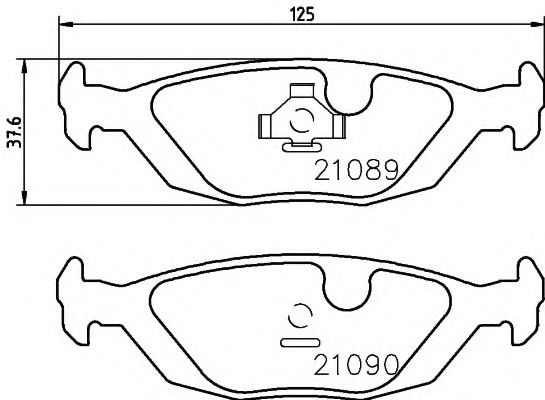 Комплект тормозных колодок, дисковый тормоз HELLA PAGID 8DB 355 007-521