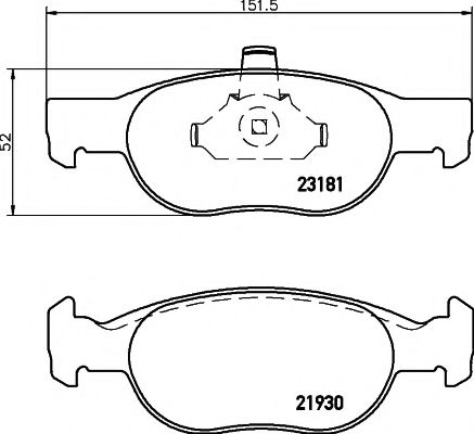 Комплект тормозных колодок, дисковый тормоз HELLA PAGID 8DB 355 008-431