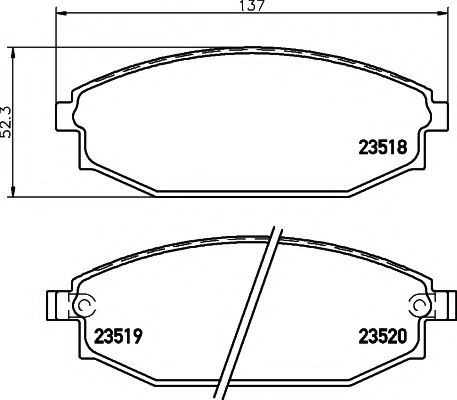 Комплект тормозных колодок, дисковый тормоз HELLA PAGID 8DB 355 009-961