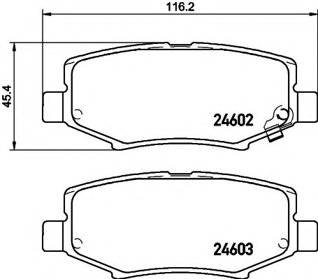 Комплект тормозных колодок, дисковый тормоз HELLA PAGID 8DB 355 014-381
