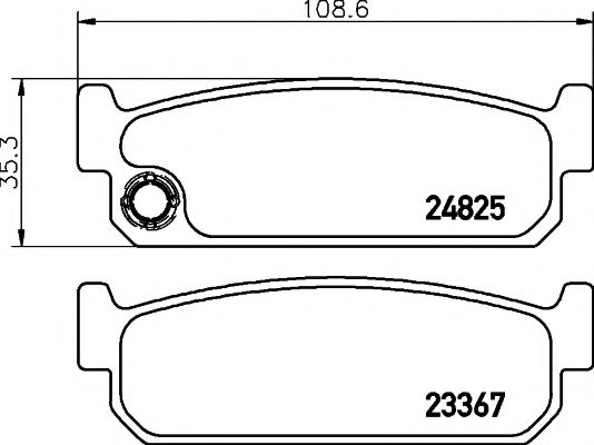 Комплект тормозных колодок, дисковый тормоз HELLA PAGID 8DB 355 015-271